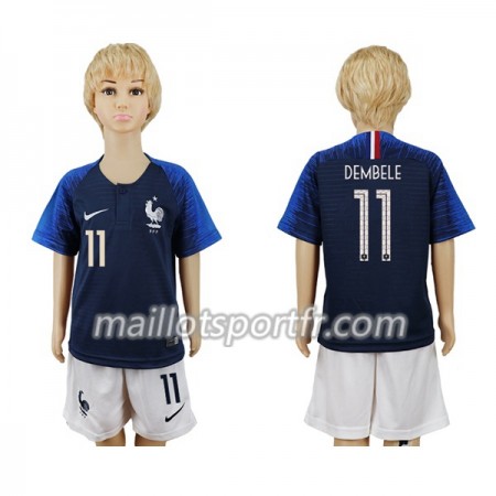 Maillot de Foot France Dembele 11 Enfant Domicile Coupe du monde 2018